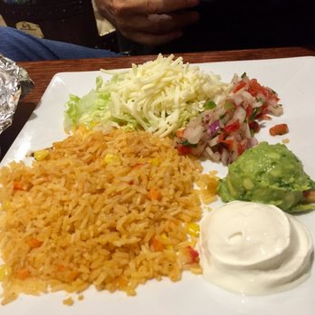 EL Mexicano - Husband's: rice, veggies, salsa, guac, sour cream for fajitas - Mexican Near Me - Sanford, Maine EL Mexicano - Husband's: rice, veggies, salsa, guac, sour cream for fajitas - Mexican Near Me - Sanford, Maine