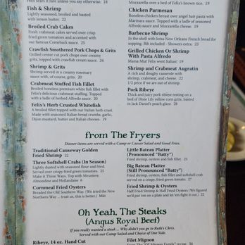 Felix's Fish Camp - menu 4 - Seafood Near Me - Spanish Fort, Alabama