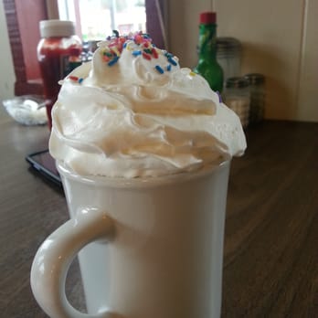 Waffles Plus - Whipped cream with some hot chocolate. - Diners Near Me - Spokane, Washington