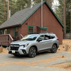 Capitol Subaru - Looks great in front of our cabin at Zypher Cove!