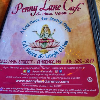 Penny Lane - Menu - Bars Near Me - Clarence, New York