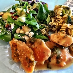Fitzy's Fork In The Road - Summer salad , veggie pasta, chicken picatta
