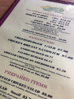 Menu photo 2 Cheers Bar & Grill San Diego, CA Menu photo 2 Cheers Bar & Grill San Diego, CA