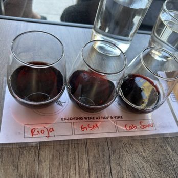 Hop & Vine - Red Wine Flight - Wine Bars Near Me - San Jose, California Hop & Vine - Red Wine Flight - Wine Bars Near Me - San Jose, California