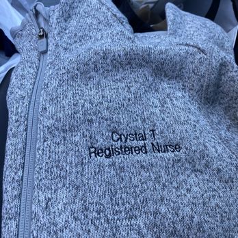 Fashionable Scrubs For Less - 2 Line Embroidery on Figs knit jacket. ($8) - Uniforms Near Me - Colton, California Fashionable Scrubs For Less - 2 Line Embroidery on Figs knit jacket. ($8) - Uniforms Near Me - Colton, California