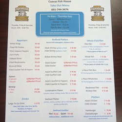 Cuevas Fish House - To-Go Menu