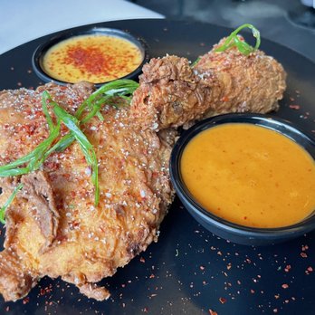 TRIS - TRIS FRIED CHICKEN 1 Leg & 1 Thigh - New American Near Me - The Woodlands, Texas TRIS - TRIS FRIED CHICKEN 1 Leg & 1 Thigh - New American Near Me - The Woodlands, Texas