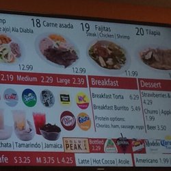 El Charrito - Spokane - The menu at El Charrito