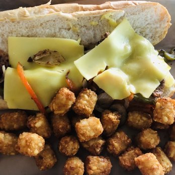 Hudson Grille - Beyond Beef Philly with Tater Tots, 7.13.2021. - American Near Me - Atlanta, Georgia Hudson Grille - Beyond Beef Philly with Tater Tots, 7.13.2021. - American Near Me - Atlanta, Georgia