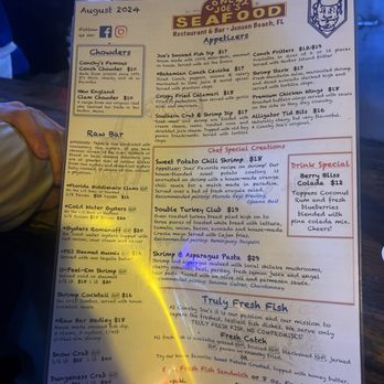 Conchy Joe's - Menu - Seafood Near Me - Jensen Beach, Florida Conchy Joe's - Menu - Seafood Near Me - Jensen Beach, Florida