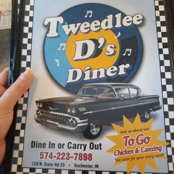 Tweedle Dee's - a person holding a menu for a diner - Diners Near Me - Rochester, Indiana Tweedle Dee's - a person holding a menu for a diner - Diners Near Me - Rochester, Indiana