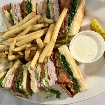 Matt Denny's Ale House Restaurant - 1 Club Sandwich with French fries - Steakhouses Near Me - Arcadia, California Matt Denny's Ale House Restaurant - 1 Club Sandwich with French fries - Steakhouses Near Me - Arcadia, California