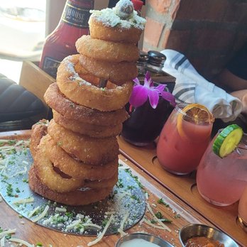 Finney's Crafthouse - Burbank - Onion rings and dipping sauce - New American Near Me - Burbank, California
