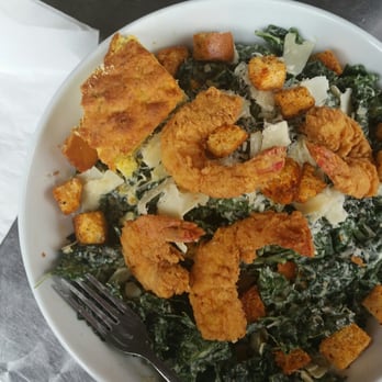 The Continental Westhampton - I already ate some of this kale Caesar and cornbread, but it is still huge! (I got excited) - New American Near Me - Richmond, Virginia The Continental Westhampton - I already ate some of this kale Caesar and cornbread, but it is still huge! (I got excited) - New American Near Me - Richmond, Virginia