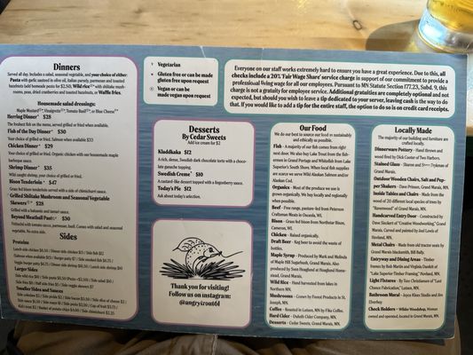 Menu photo 2 Angry Trout Cafe Grand Marais, MN Menu photo 2 Angry Trout Cafe Grand Marais, MN