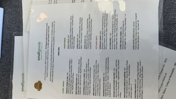 Menu photo 5 Smallgoods Cheese Shop & Cafe La Jolla, CA Menu photo 5 Smallgoods Cheese Shop & Cafe La Jolla, CA