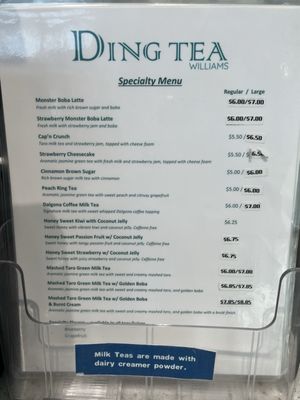 Menu photo 1 Ding Tea Williams Portland, OR Menu photo 1 Ding Tea Williams Portland, OR
