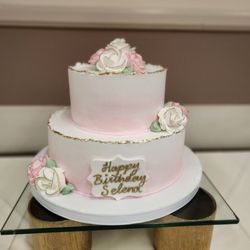 Torrance Bakery - Red velvet on top. Carrot cake with pineapple mousse on the bottom. YUMMY!!