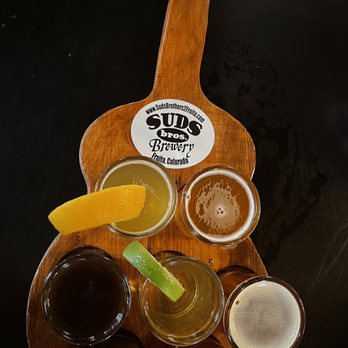 Suds Brothers Brewery - If you're indecisive, like me, the flight was a fun way to try all of their delicious offerings. - Breweries Near Me - Evanston, Wyoming Suds Brothers Brewery - If you're indecisive, like me, the flight was a fun way to try all of their delicious offerings. - Breweries Near Me - Evanston, Wyoming