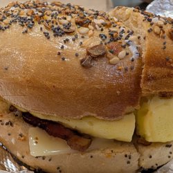 Bagels Plus - Everything bagel egg sandwich