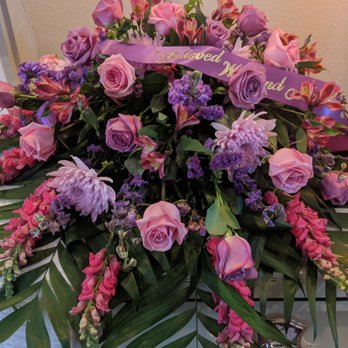 Rocklin Florist - Casket Spray.  Roses were fine but the pink ones were dying. - Florists Near Me - Rocklin, California
