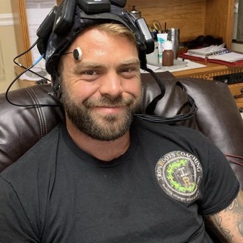 Neurogenesis Neurofeedback - Hooked up to neurofeedback, one of her many modalities of healing - Counseling & Mental Health Near Me - Avila Beach, California