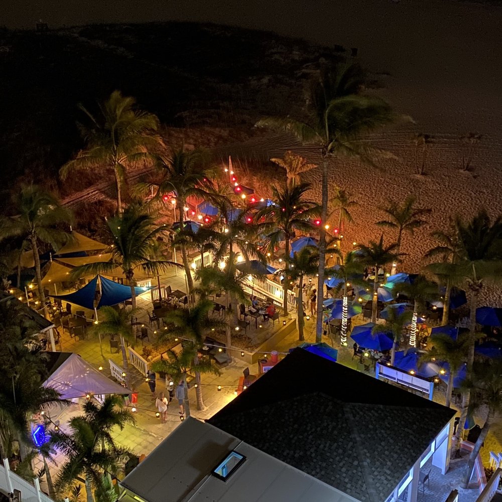 Bellwether Beach Resort - View of Bongos at night from balcony - Resorts Near Me - St. Pete Beach, Florida Bellwether Beach Resort - View of Bongos at night from balcony - Resorts Near Me - St. Pete Beach, Florida