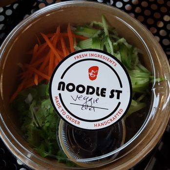 Noodle St - Veggie Cold Noodle, $8.75 prior to tax, With Triangle Noodle Thickness - Noodles Near Me - Monrovia, California