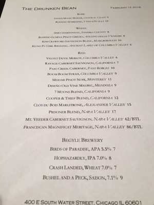Menu photo 7 The Drunken Bean Coffee & Wine Bar Chicago, IL Menu photo 7 The Drunken Bean Coffee & Wine Bar Chicago, IL