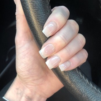 A & B Nail Spa - I don't know who I am today ...square and clear?? Lol my stiletto's will be back soon enough. Ty still did an amazing job :) - Nail Salons Near Me - Gaithersburg, Maryland