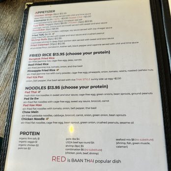 Baan Thai - Menu - Thai Near Me - Santa Maria, California