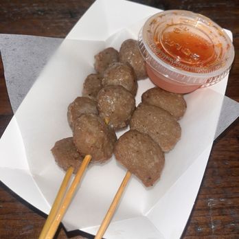 ZAAP Kitchen Lao & Thai Street Eats - Willow Bend - Beef Meatball Skewers - Laotian Near Me - Plano, Texas ZAAP Kitchen Lao & Thai Street Eats - Willow Bend - Beef Meatball Skewers - Laotian Near Me - Plano, Texas