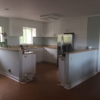 After Picture Of The Kitchen The White And Sherwin Williams Sea