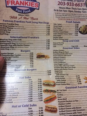 Menu photo 2 Frankie's West Haven, CT