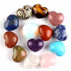 The Power Of Love Heals - Crystal hearts assortment