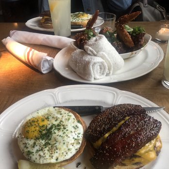 Au Cheval - Double Cheeseburger with bacon and egg , General Jane 's Honey - Fried Chicken - Bars Near Me - Chicago, Illinois