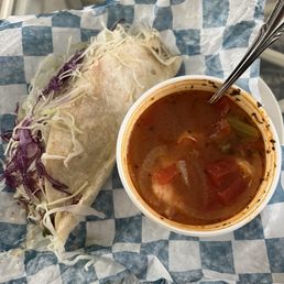 Grouper Taco and Seafood Stew.