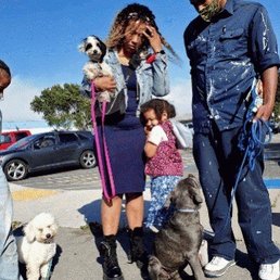 All of us with the pups!