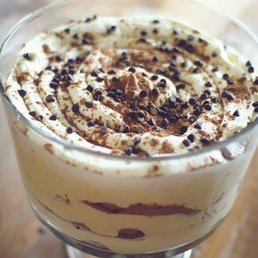 a dessert in a glass