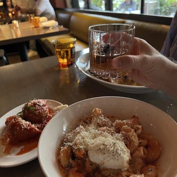 Formento's - Wonderful Old Fashioned, Pasta with pork neck gravy and meat ball AND sausage - Italian Near Me - Chicago, Illinois