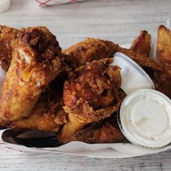 Bob's Tavern - Wings and jos has four huge wings.