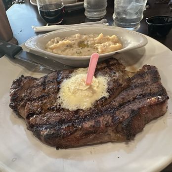 5D On Lavaca Bay - 16 oz Ribeye (Medium Rare) with a side of Red Mashed Potatoes - Steakhouses Near Me - Port Lavaca, Texas 5D On Lavaca Bay - 16 oz Ribeye (Medium Rare) with a side of Red Mashed Potatoes - Steakhouses Near Me - Port Lavaca, Texas