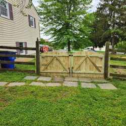 Mr. Handyman of Northern Baltimore County - Fence gate rebuild in Fallston by Senior Tech Jay.