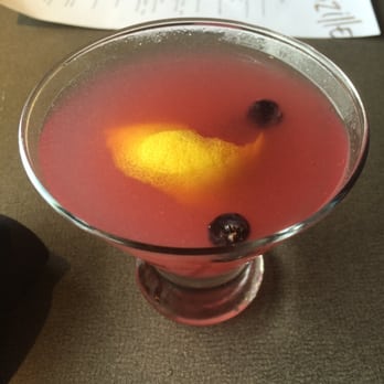Bazille at Nordstrom - Blueberry Lavender martini - New American Near Me - Jacksonville, Florida
