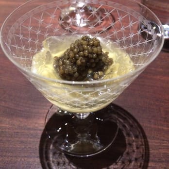 Saison - Caviar, potato cream, cornichon pickles, potato peel gelee - New American Near Me - San Francisco, California