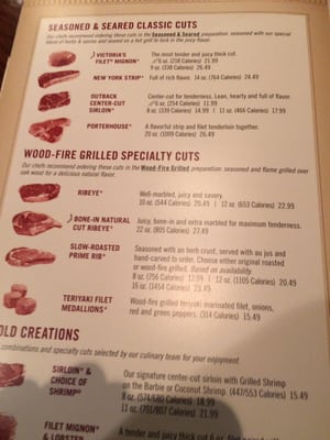 Menu photo 6 Outback Steakhouse Merrillville, IN Menu photo 6 Outback Steakhouse Merrillville, IN