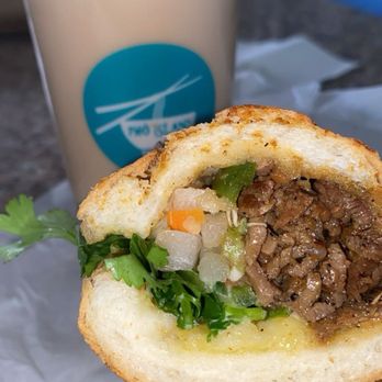 Pho Island - Beef sandwich and early grey milk tea - Vietnamese Near Me - Stockton, California Pho Island - Beef sandwich and early grey milk tea - Vietnamese Near Me - Stockton, California