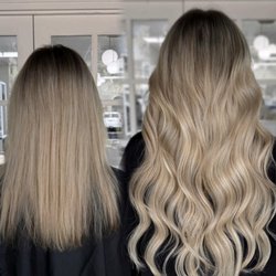 Lush Salon - Before and After hair extensions by Alexa
