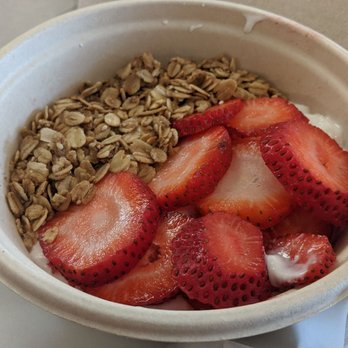 Blackbird Cafe - Yogurt and granola bowl with strawberries! - Coffee & Tea Near Me - Valparaiso, Indiana