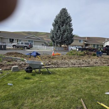Charron's Landscape - We came in.built 100 ft retaining wall . We also layed fabric and 20 yards of rock. - Landscaping Near Me - Yakima, Washington Charron's Landscape - We came in.built 100 ft retaining wall . We also layed fabric and 20 yards of rock. - Landscaping Near Me - Yakima, Washington